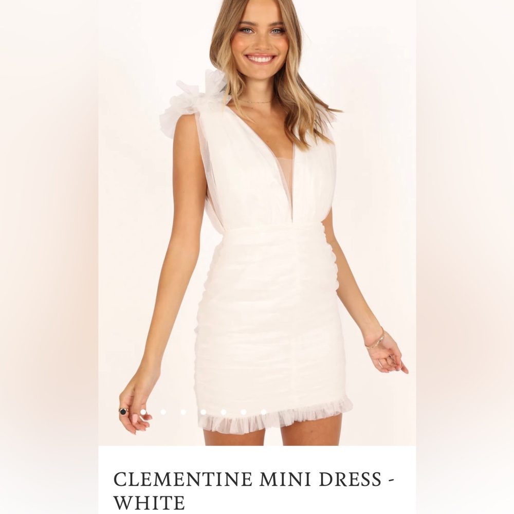 PETAL AND PUP CLEMENTINE MINI DRESS- WHITE